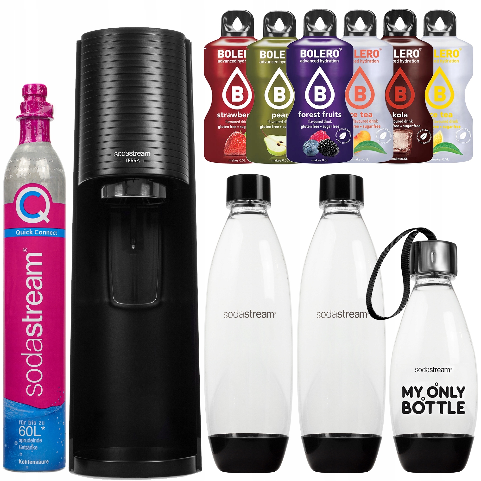 Sada SodaStream Terra čierna 4 ks.